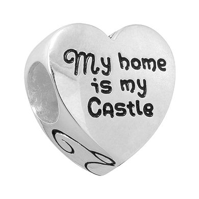 Disney Sterling Silver "Mom" & "My Home is my Castle" Heart Bead