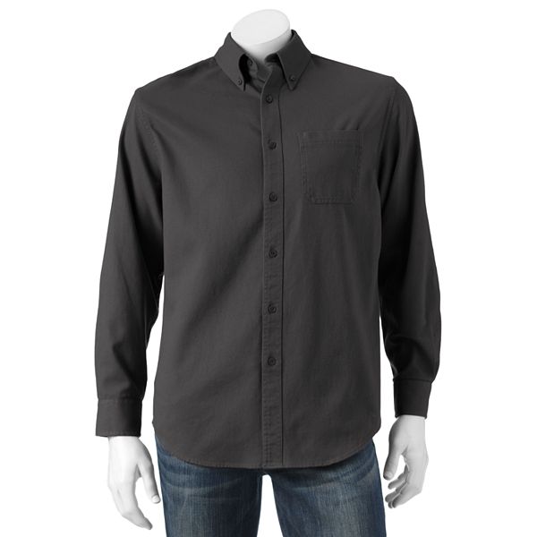 Croft & Barrow Solid Twill Casual Button-Down Shirt - Men