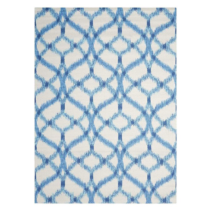 Waverly Sun N' Shade Abstract Trellis Indoor Outdoor Rug, Med Green, 8.5Ft Sq