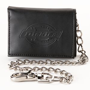 Dickies Black Trifold Wallet & Chain - Men