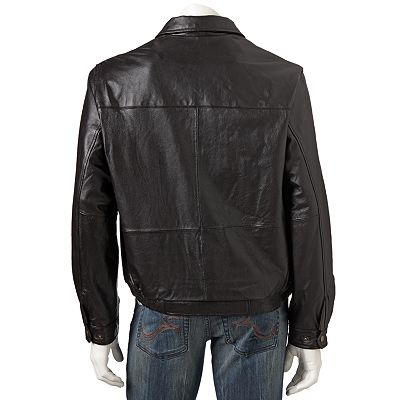 Men s Croft Barrow Leather Bomber Jacket