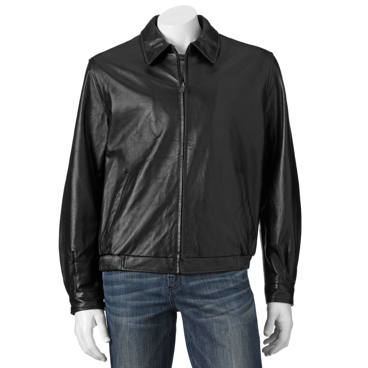 kohls mens leather bomber jacket