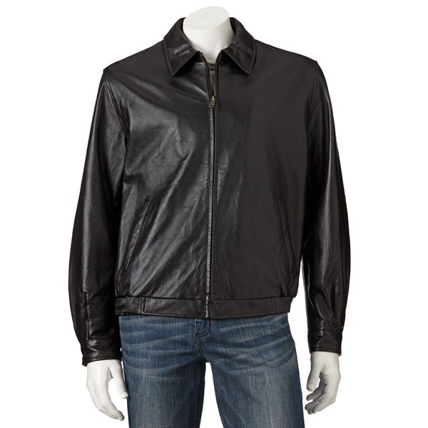 Men's Croft & Barrow® Leather Bomber Jacket