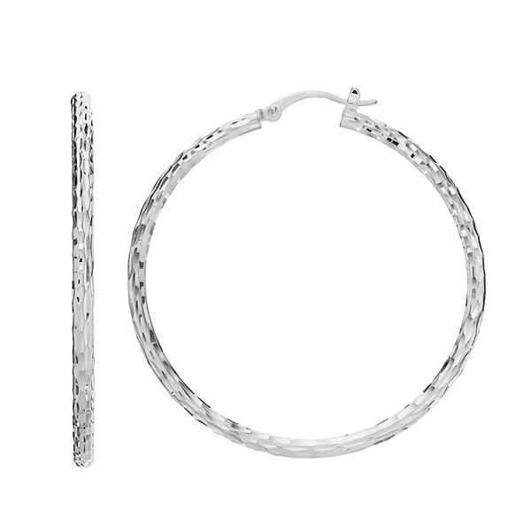 Classic II: Medium Size Round Silver Hoop Earrings – Hoopsanddangles