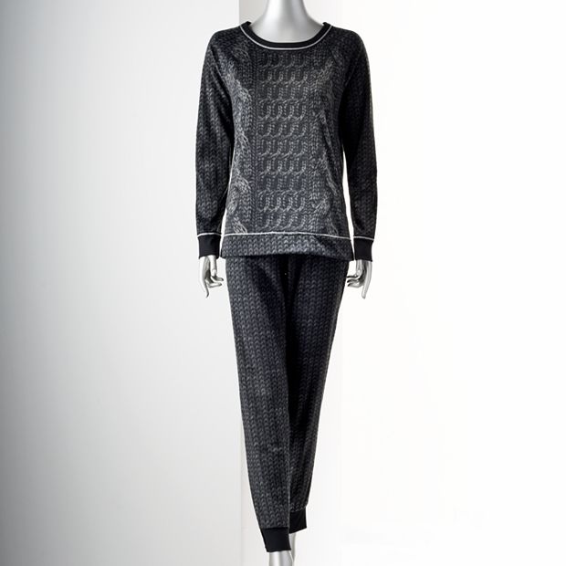 Women's Simply Vera Vera Wang Pajamas: Wintery Nights Microfleece