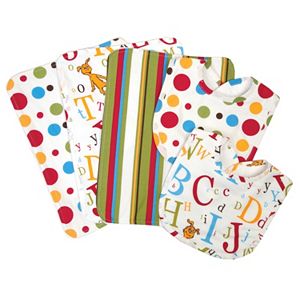 Dr. Seuss ABC Burp Cloth & Bib Wicker Basket 7-pc. Set by Trend Lab