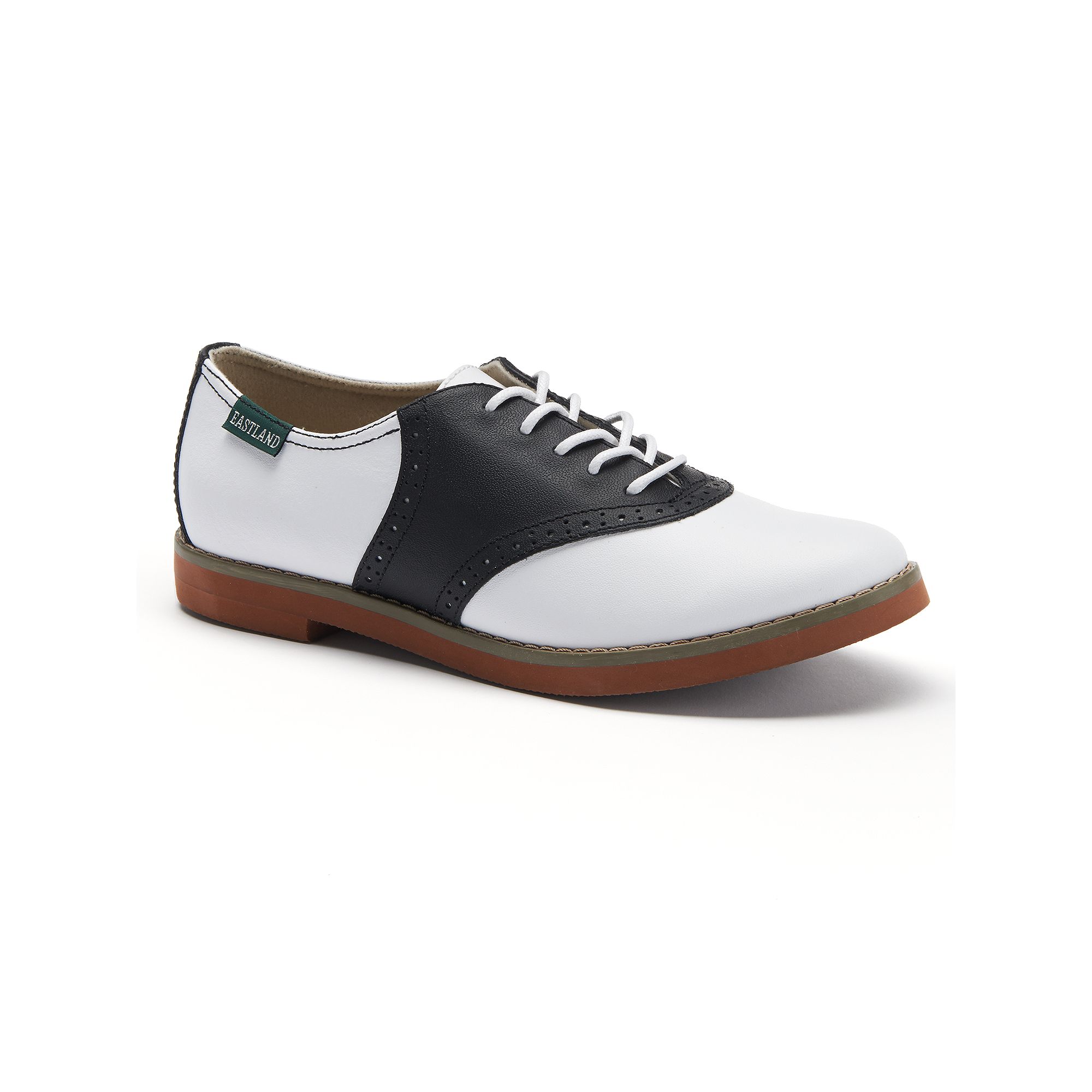 Eastland Sadie Saddle Womens Oxford Shoes, Size: 6.5 Wide, Black White