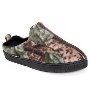 MUK LUKS Men's Camouflage Fleece Clog Slippers