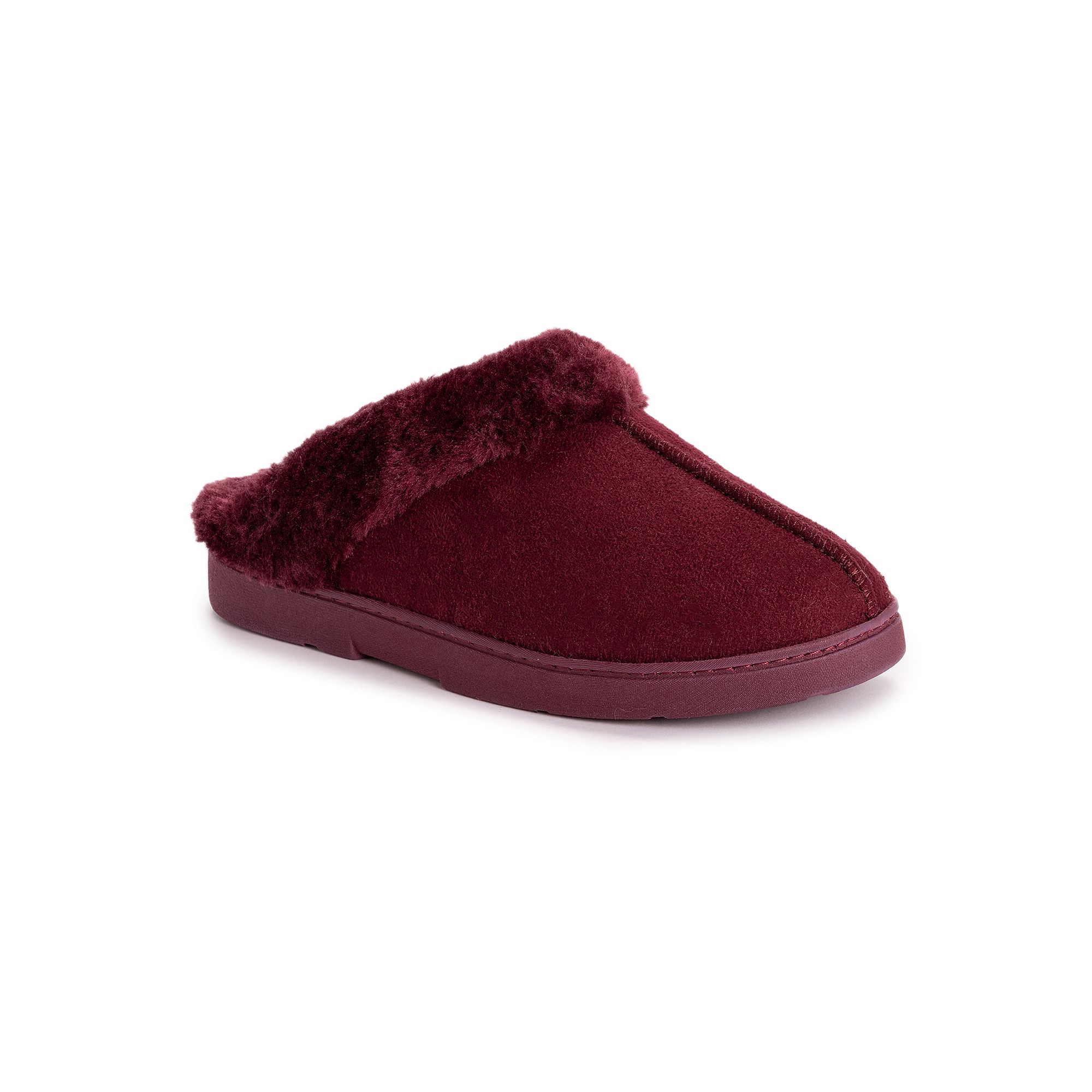 MUK LUKS Polysuede Womens Slippers, Size: Small, Merlot