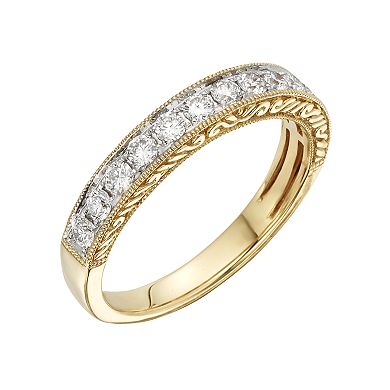 14k Gold 1/2-ct. T.W. IGL Certified Diamond Wedding Ring 