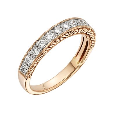 14k Gold 1/2-ct. T.W. IGL Certified Diamond Wedding Ring 