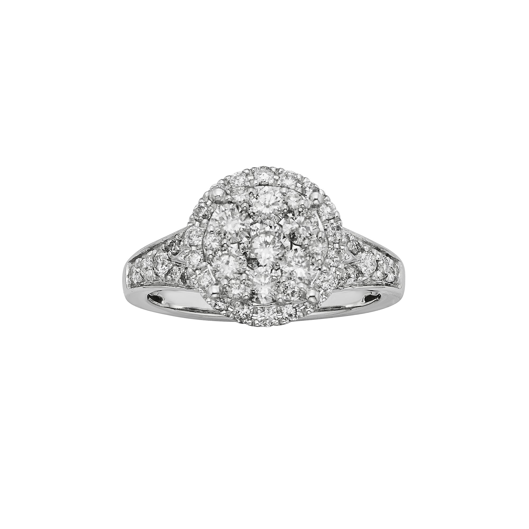 The Regal Collection IGL Certified Diamond Halo Engagement Ring in 14k Whit