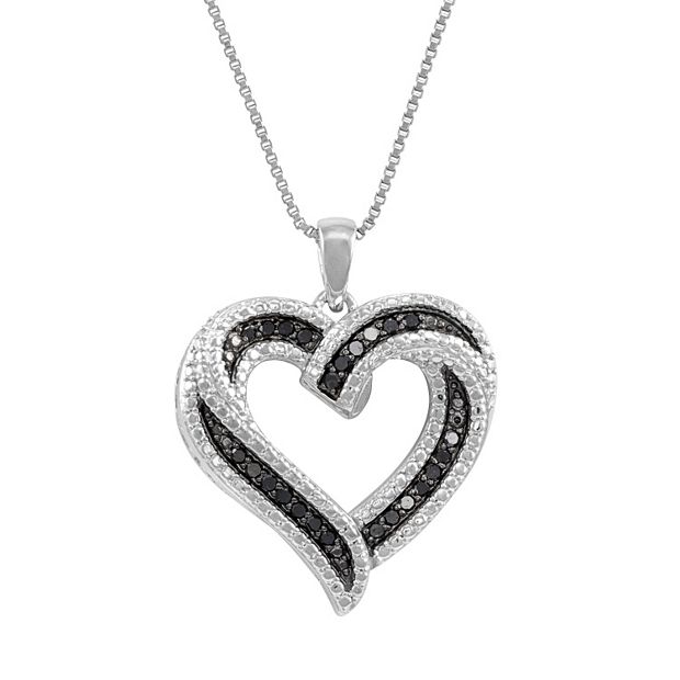 Diamond Brilliance Sterling Silver 1/4 Carat T.W. Diamond Heart Pendant Necklace, Women's, Size: 18, White