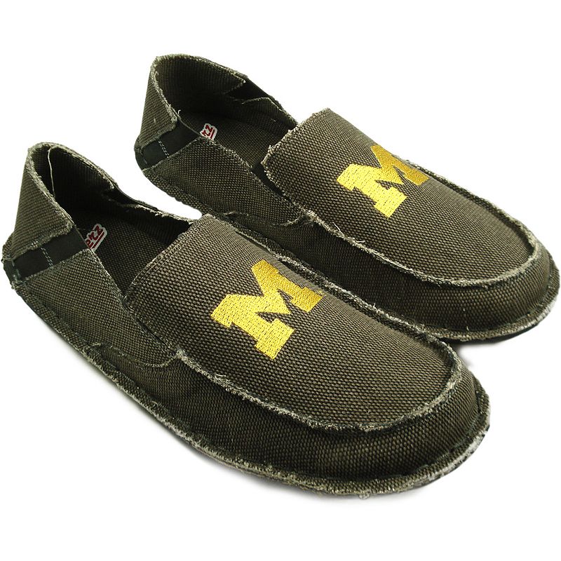 UPC 683606655401 product image for Men's Michigan Wolverines Cazulle Canvas Loafers, Size: 9, Grey | upcitemdb.com