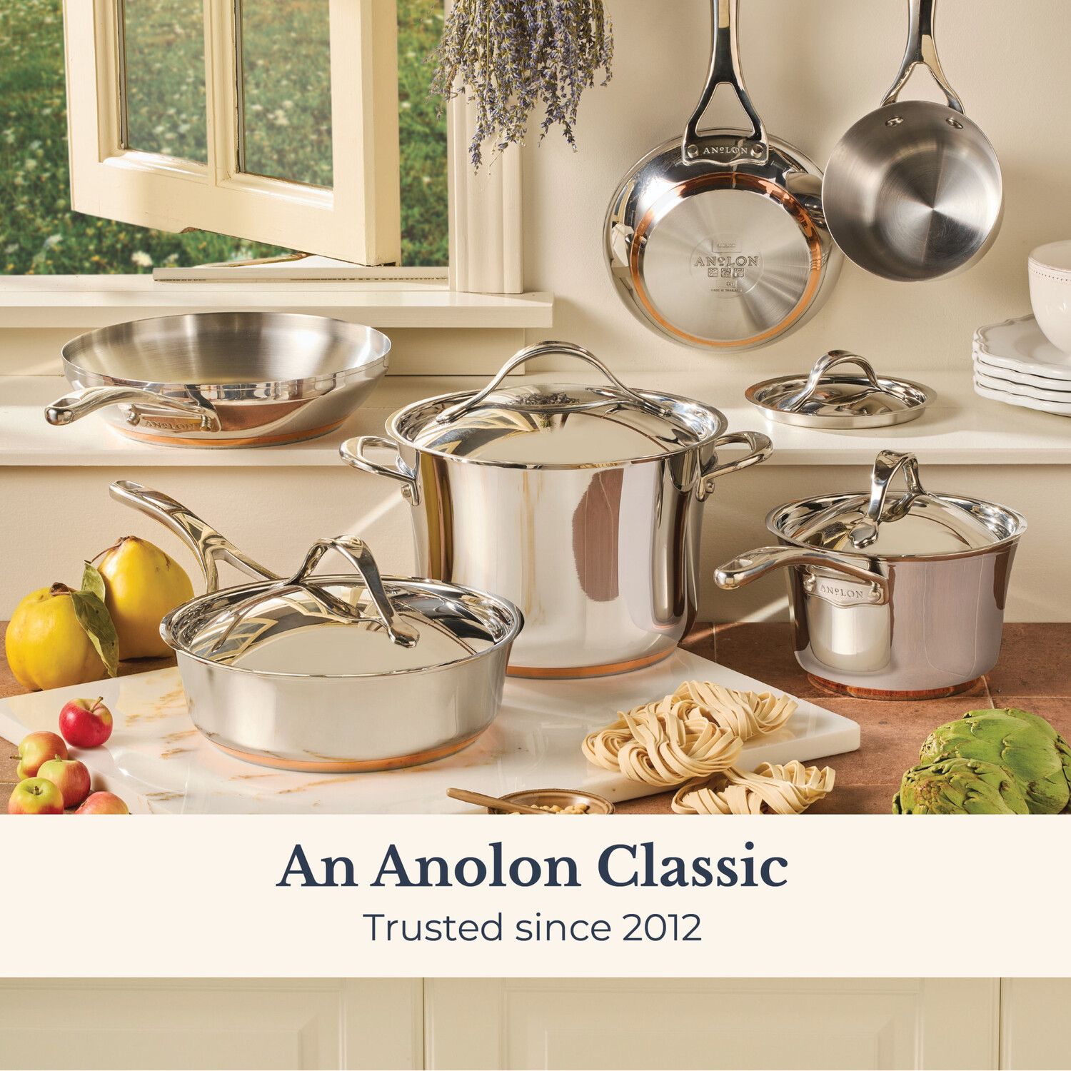 Anolon Nouvelle Stainless Steel Cookware Set - Thumbnail 4