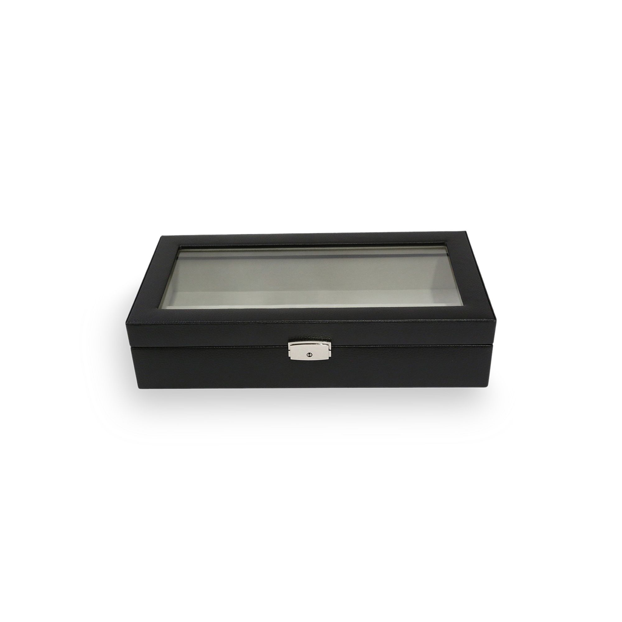 Bey-Berk Leather Eyeglass Box, Womens, Black