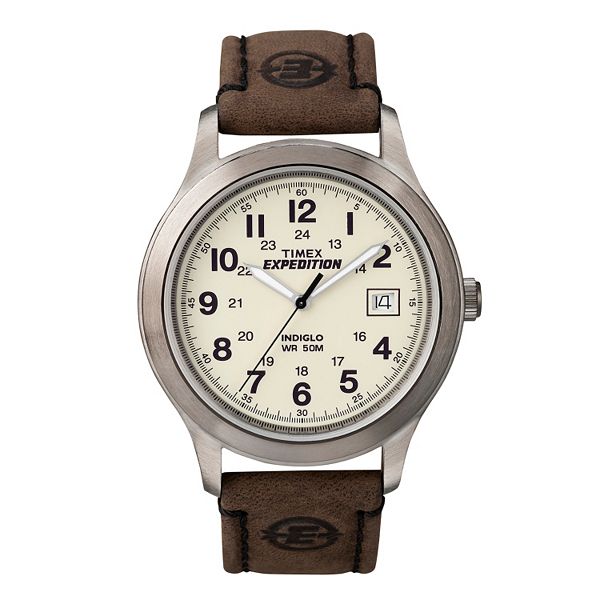 Timex® Men's Expedition Leather Watch - T49870KZ