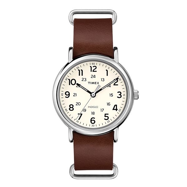 Timex® Weekender Leather Watch