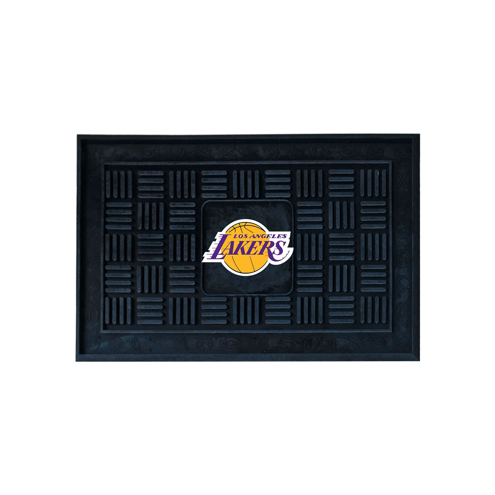 FANMATS Los Angeles Lakers Medallion Doormat - 19 x 30, Black
