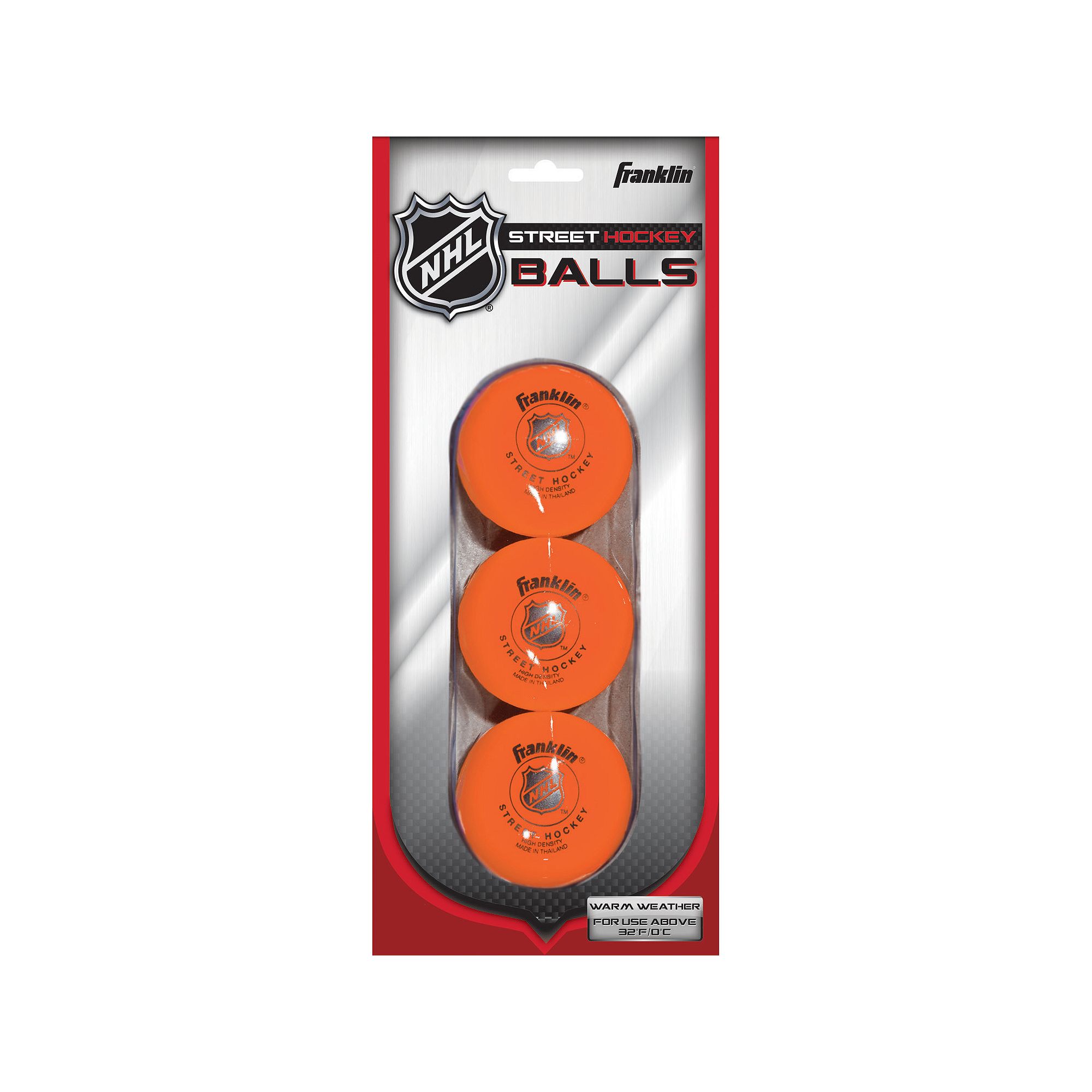 Franklin Sports NHL 3-pk. High Density Street Hockey Balls, Multicolor