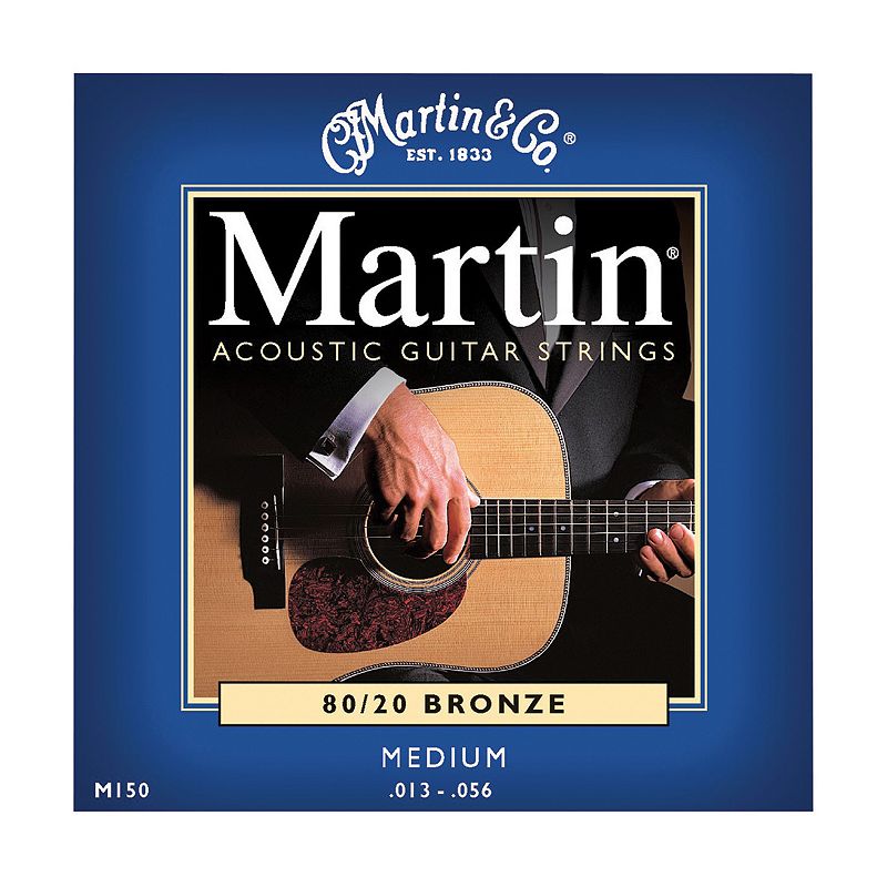 UPC 729789101509 product image for Martin Medium 80/20 Bronze Acoustic Guitar Strings, Blue | upcitemdb.com