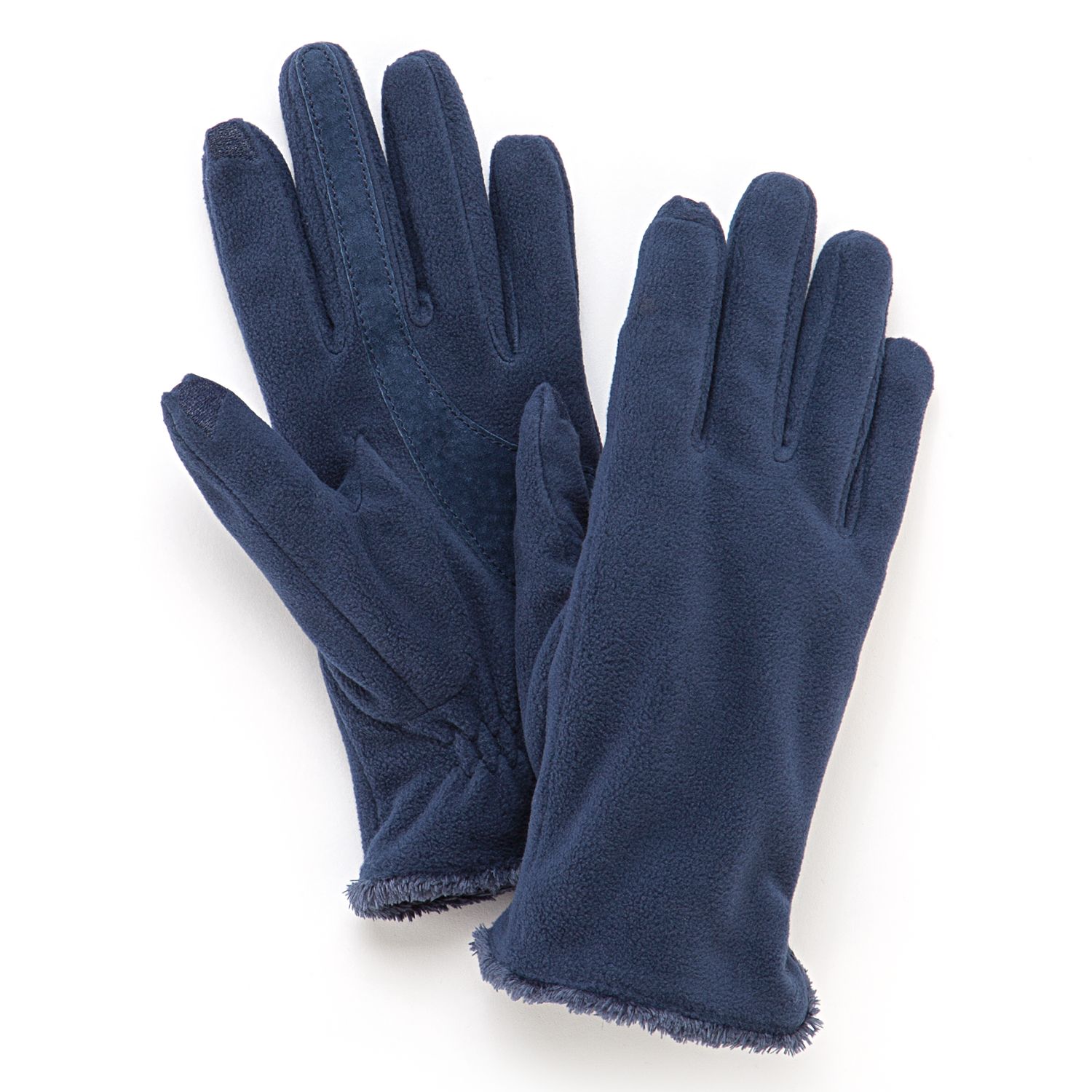 navy fleece gloves womens