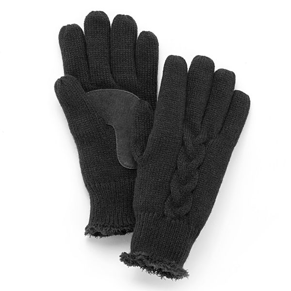 isotoner CableKnit Palm Grip Gloves Women