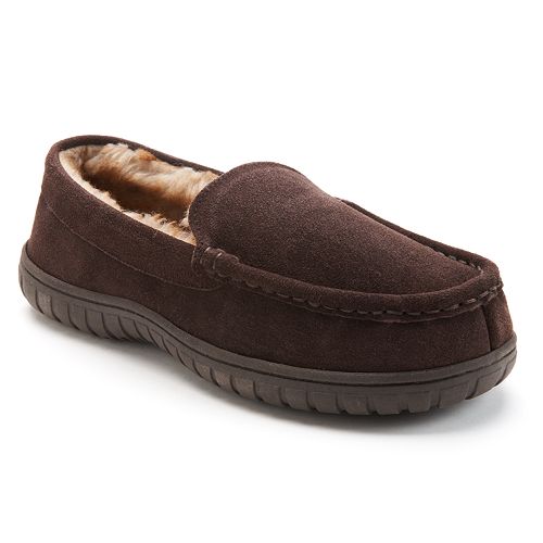 Chaps Suede Loafer Slippers - Men's