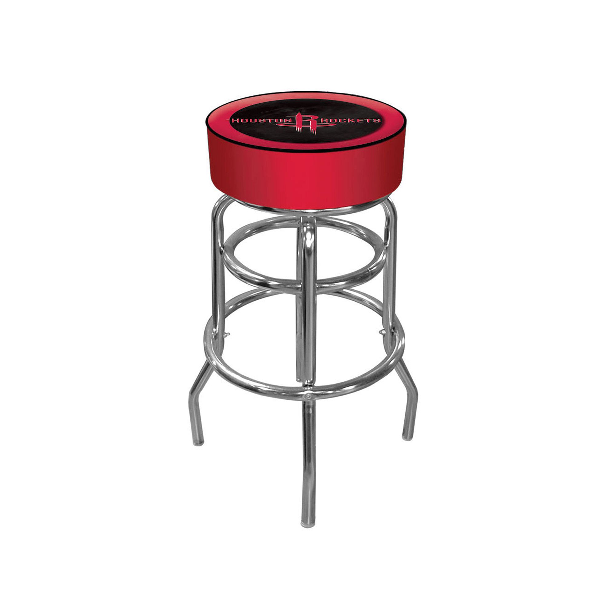 Houston Rockets Logo Padded Swivel Bar Stool, Team