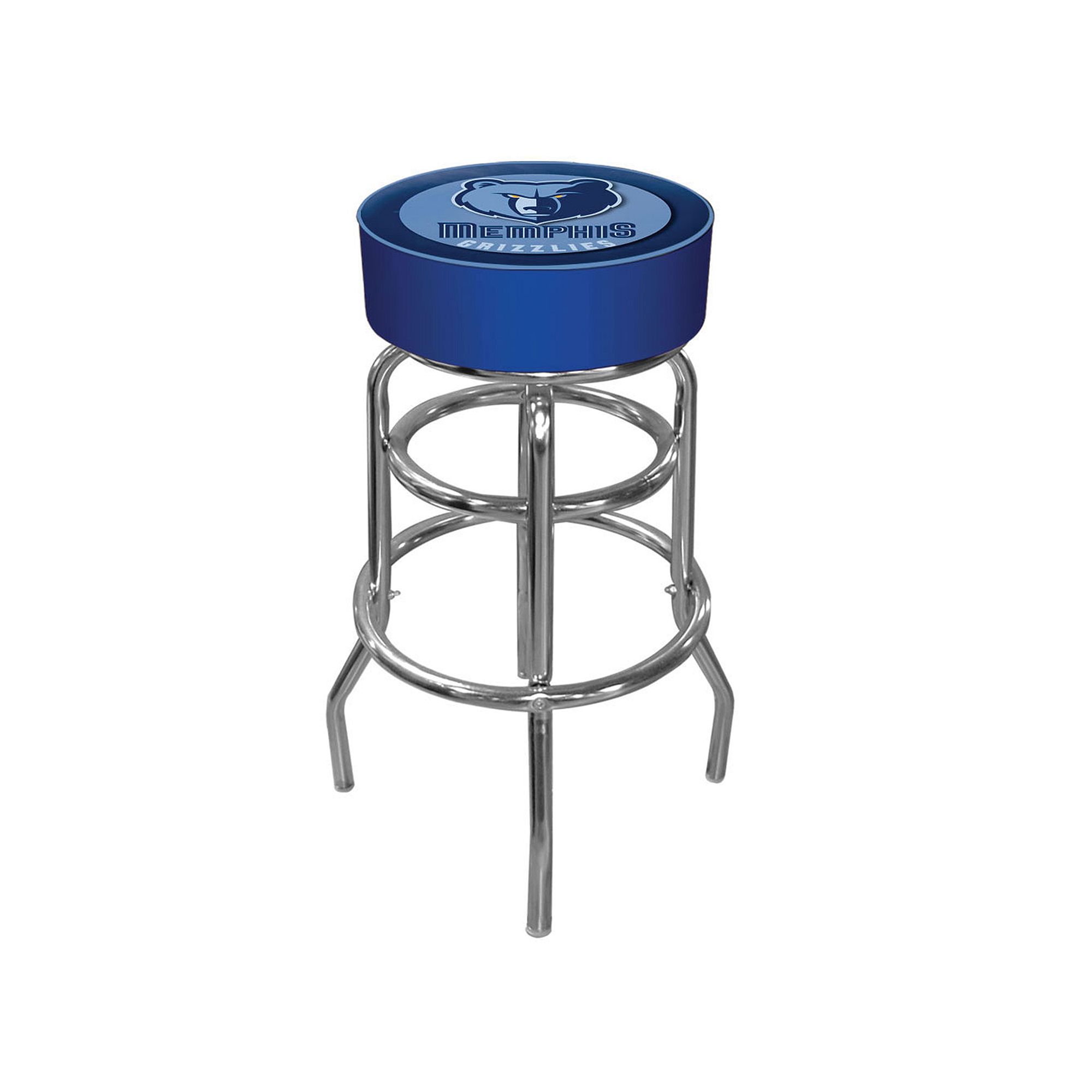 Memphis Grizzlies Logo Padded Swivel Bar Stool, Grz Team