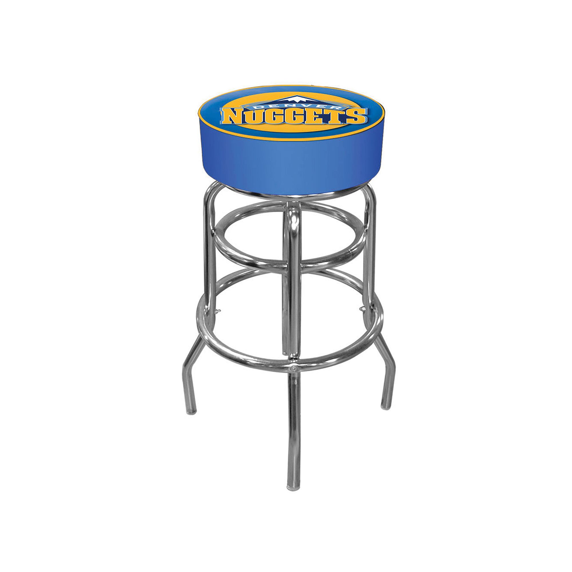 Denver Nuggets Logo Padded Swivel Bar Stool, Nug Team