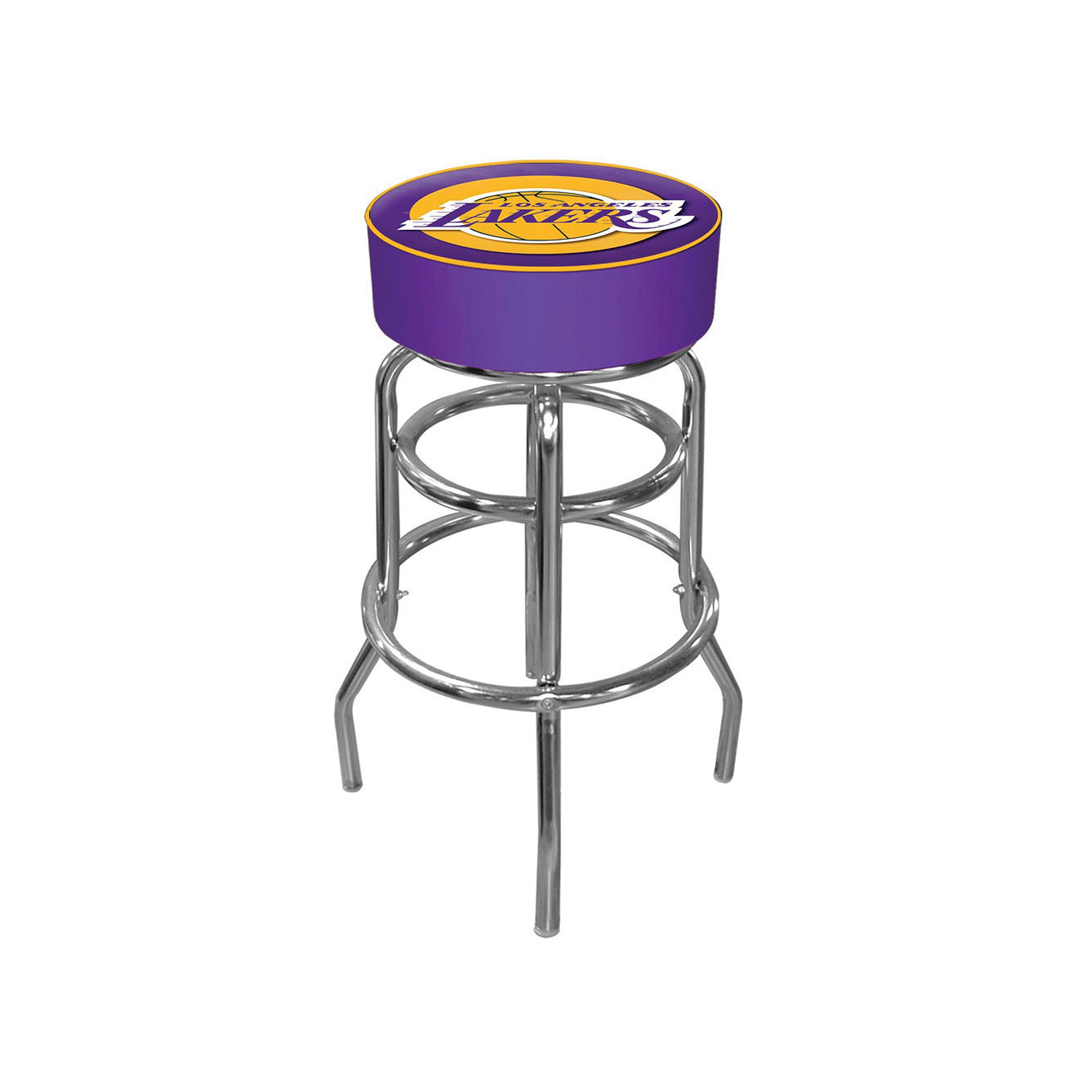 Los Angeles Lakers Logo Padded Swivel Bar Stool, Team