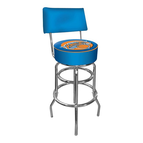 New York Knicks Padded Swivel Bar Stool with Back