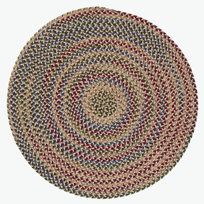 Colonial Mills Woolux Braided Round 60in Rug, Beig/Green, 5Ft Rnd