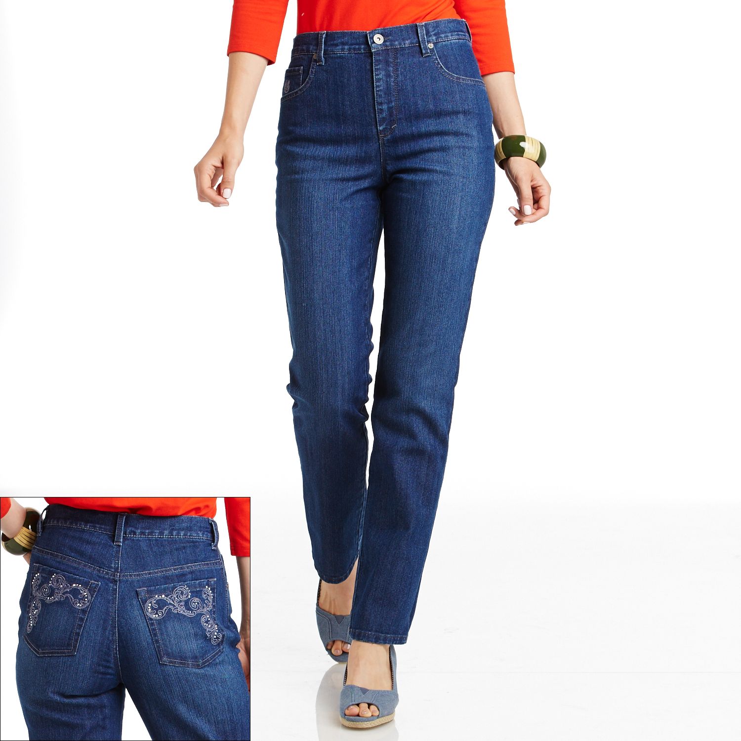 kohls embroidered jeans