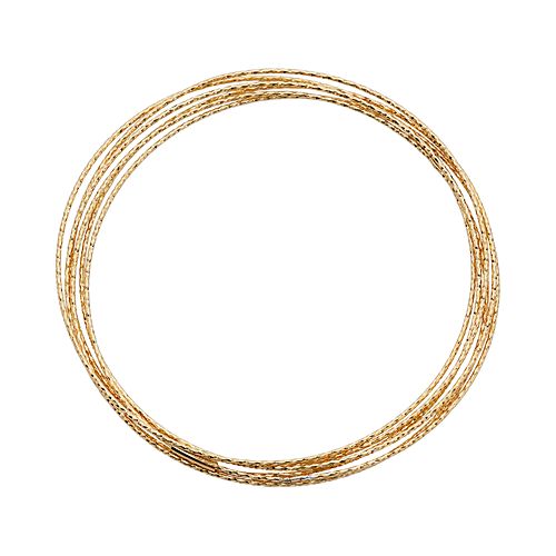 14k Gold Over Silver Interlocking Bangle Bracelet