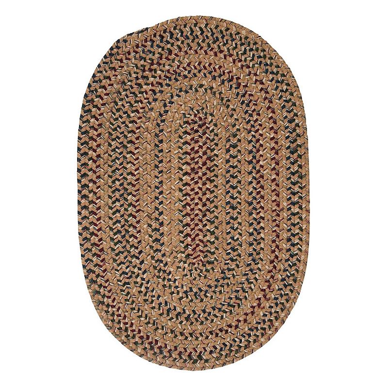 Colonial Mills Woolux Braided Oval 72in x108in Rug, Yellow, 6X9FT OVAL