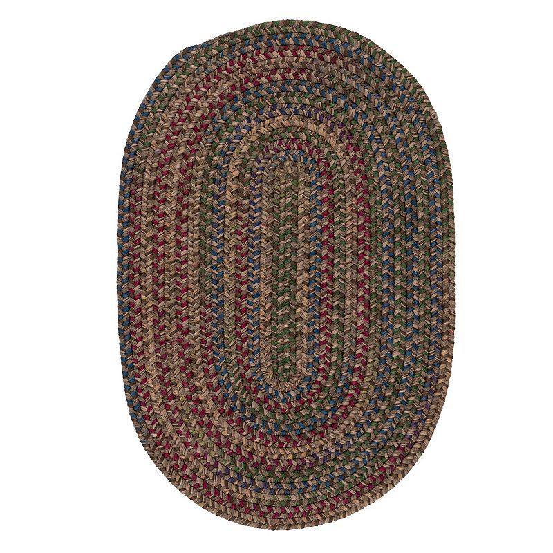 Colonial Mills Woolux Braided Oval 72in x108in Rug, Brown, 6X9FT OVAL