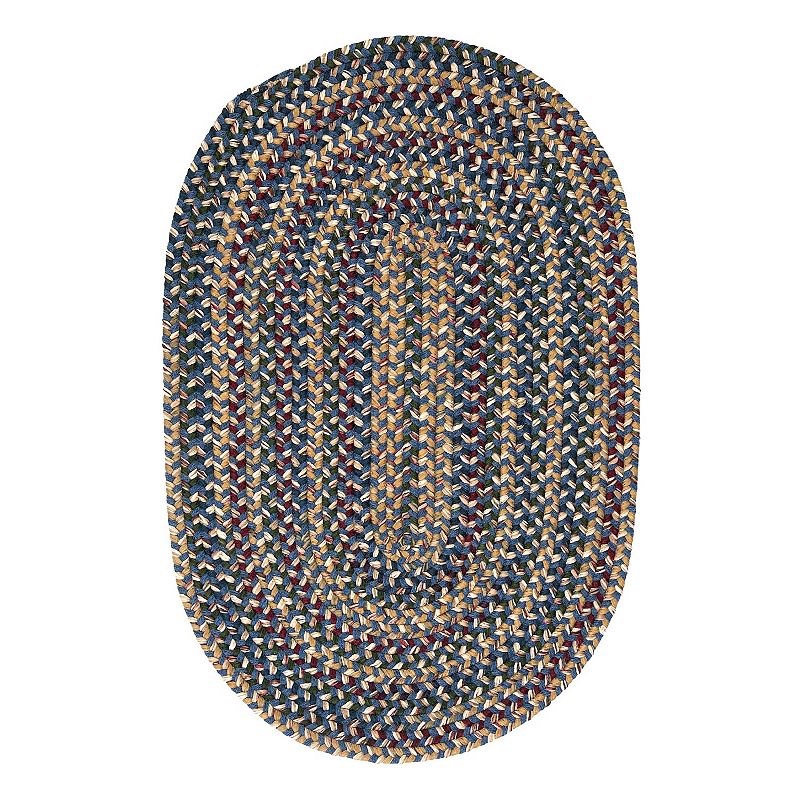 Colonial Mills Woolux Braided Oval 72in x108in Rug, Blue, 6X9FT OVAL