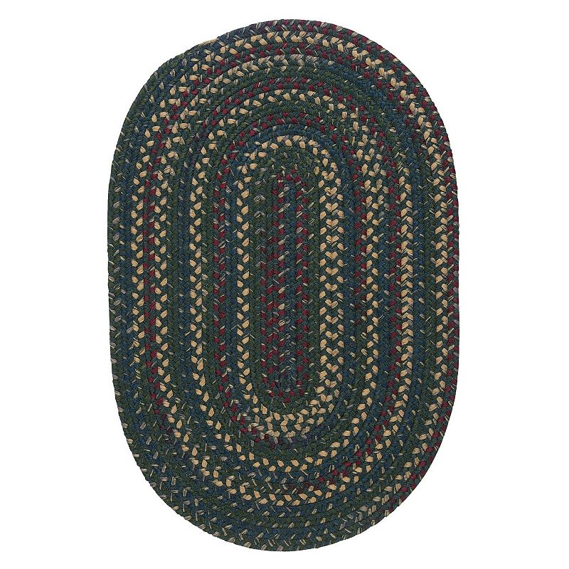 Colonial Mills Woolux Braided Oval 72in x108in Rug, Green, 6X9FT OVAL