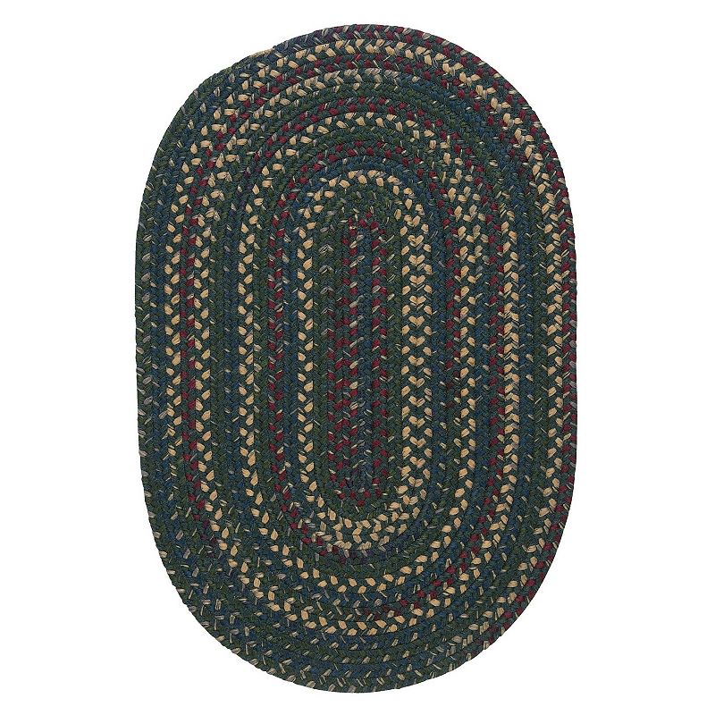 Colonial Mills Woolux Braided Oval 72in x108in Rug, Green, 6X9FT OVAL