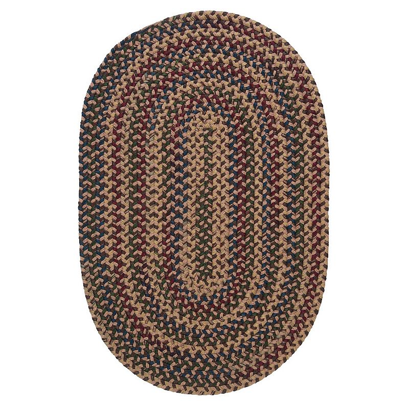 Colonial Mills Woolux Braided Oval 72in x108in Rug, Brown, 6X9FT OVAL