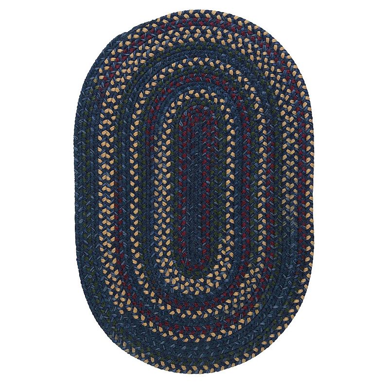 Colonial Mills Woolux Braided Oval 72in x108in Rug, Blue, 6X9FT OVAL