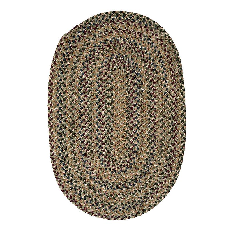 Colonial Mills Woolux Braided Oval 72in x108in Rug, Green, 6X9FT OVAL