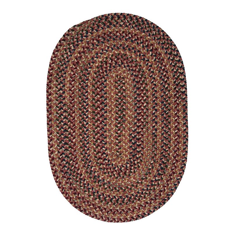 Colonial Mills Woolux Braided Oval 72in x108in Rug, Red, 6X9FT OVAL