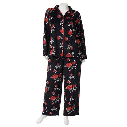 Plus Size Croft & Barrow® Pajamas: Printed Fleece Pajama Gift Set