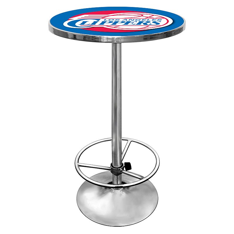 Los Angeles Clippers Chrome Pub Table, Multicolor