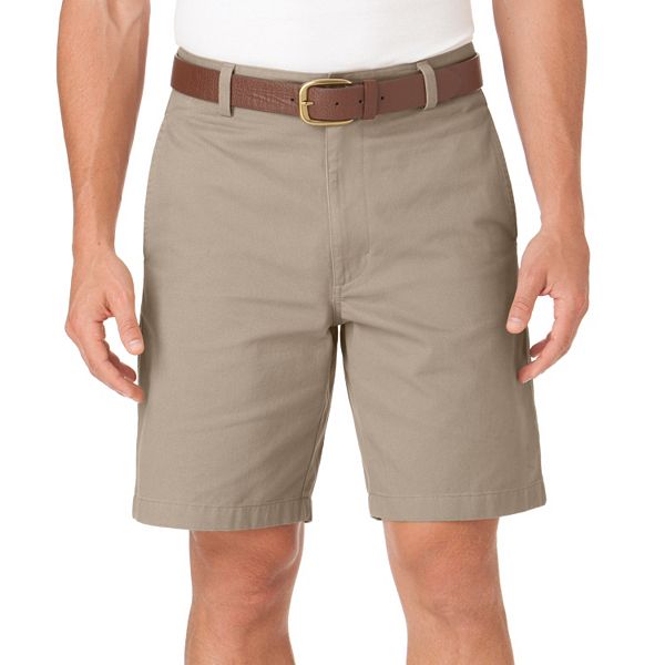 Chaps Classic-Fit Solid Flat-Front Shorts - Men