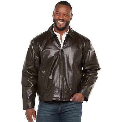 Men's big & tall leather motorcycle jackets best sale