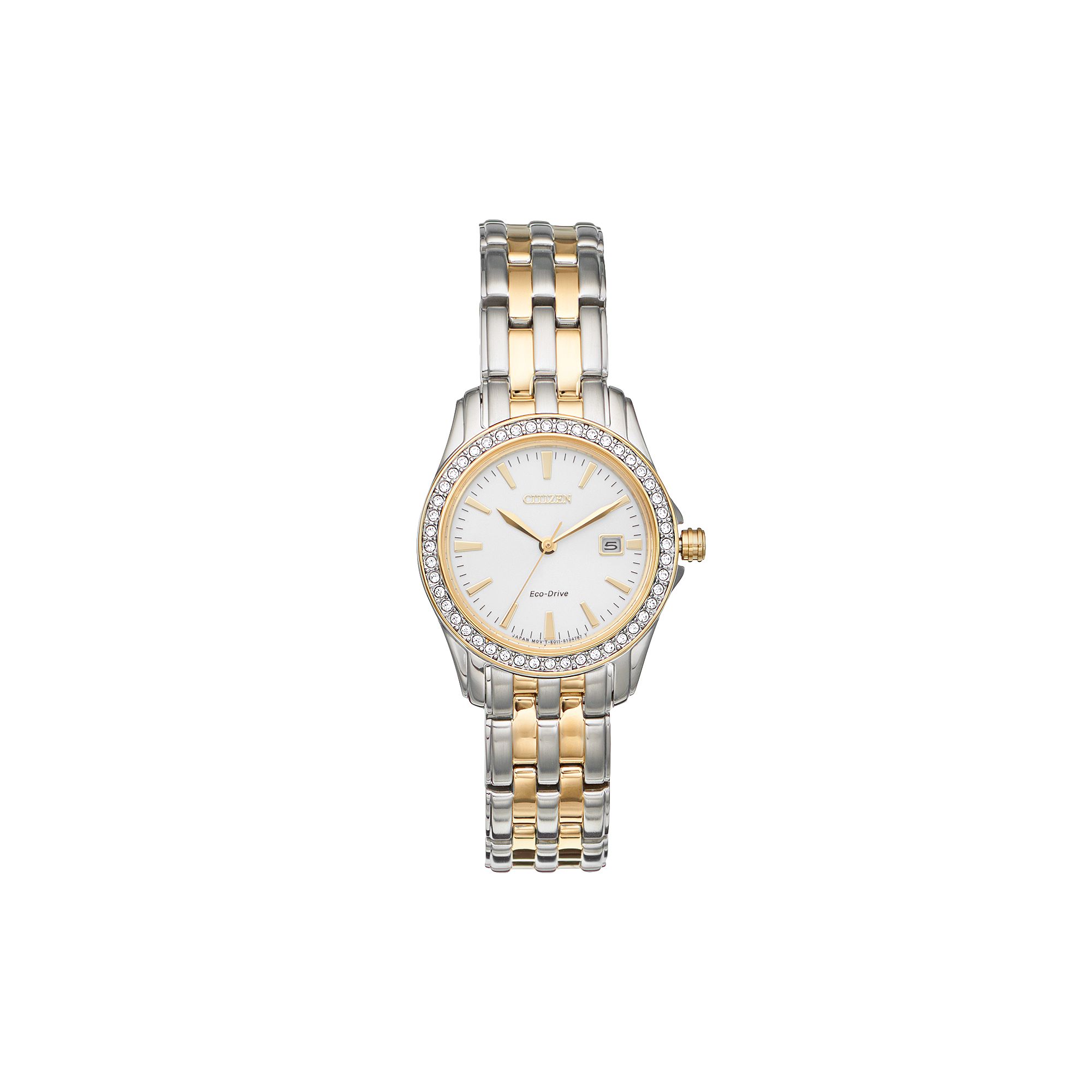 Citizen Womens Eco-Drive Silhouette Two Tone Stainless Steel Watch - EW190